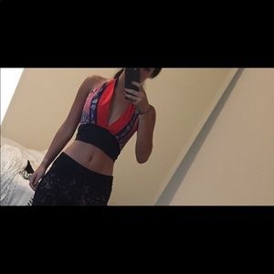 Bandana V neck crop top